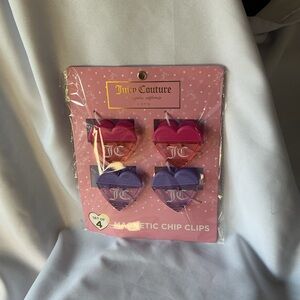 Juicy Couture Pink and Purple Heart Magnetic Clips